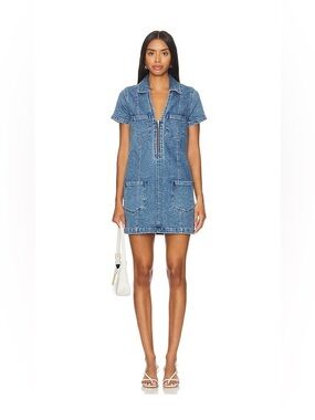 Show Me Your Mumu Prescott Denim Mini Dress Tide Wash Size LG